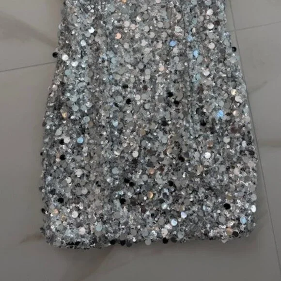 SHEIN Sequin Strapless Dress Size Small - Picture 6 of 8